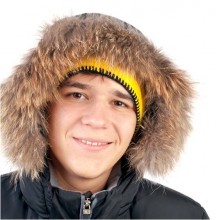 Youth wearing heavy coat
